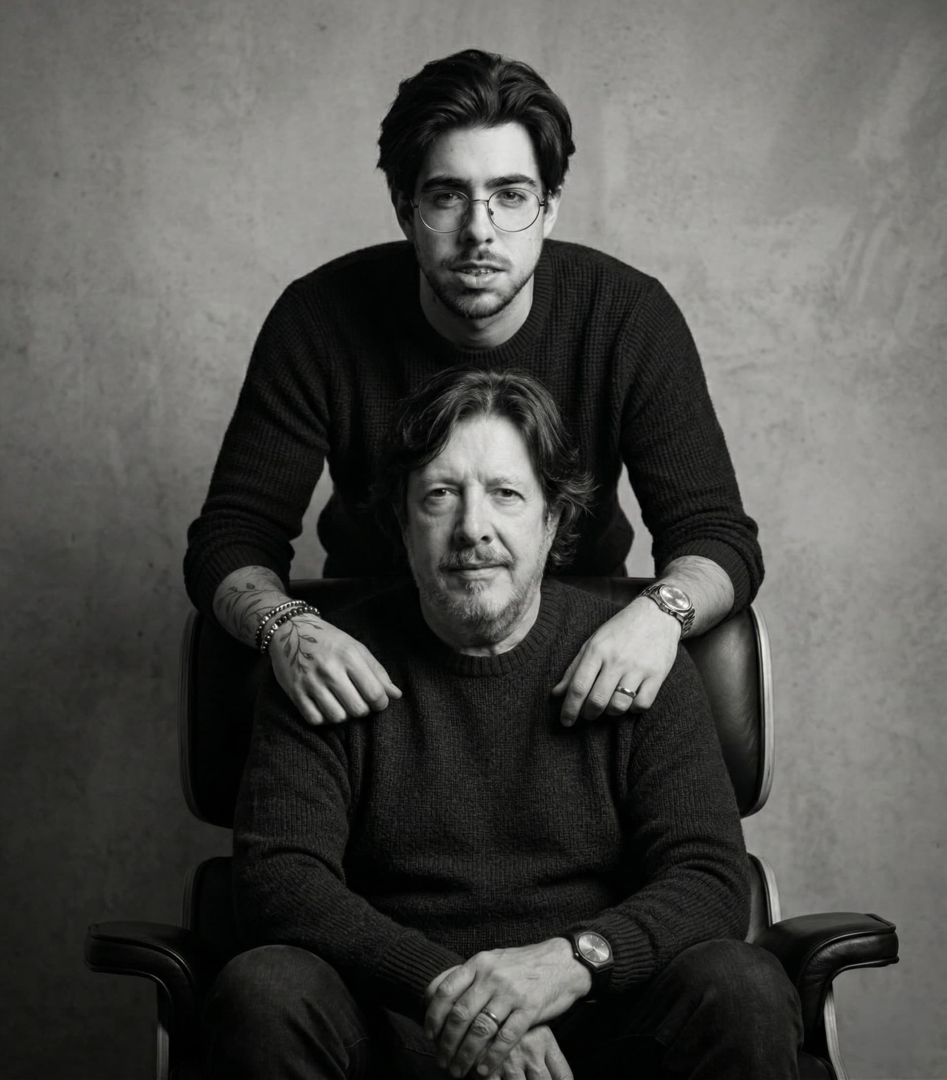 Ilustración o retrato simbólico editorial de Nous Philosophy